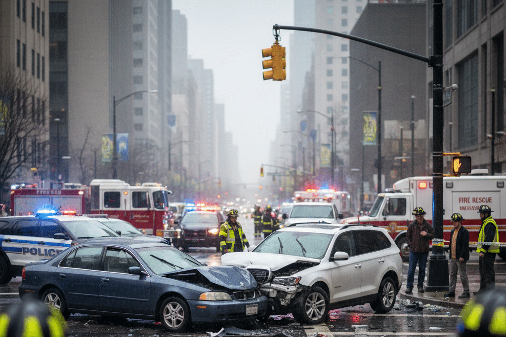 car accident in city