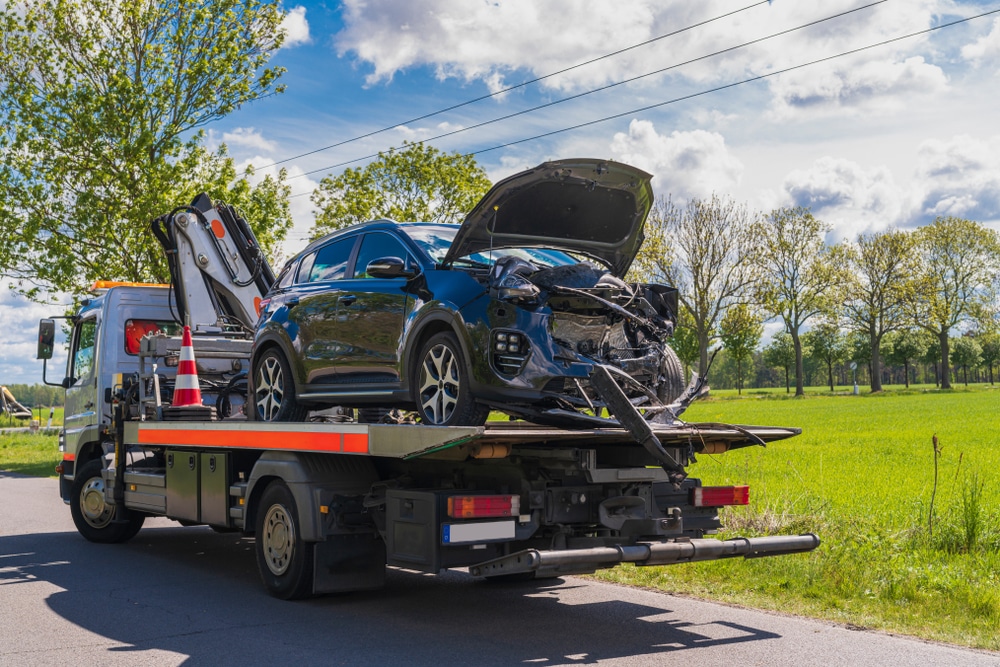 car on tow truck